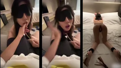 完美露脸极品身材小母狗的深喉,按着脑袋操嘴然后后入猛插